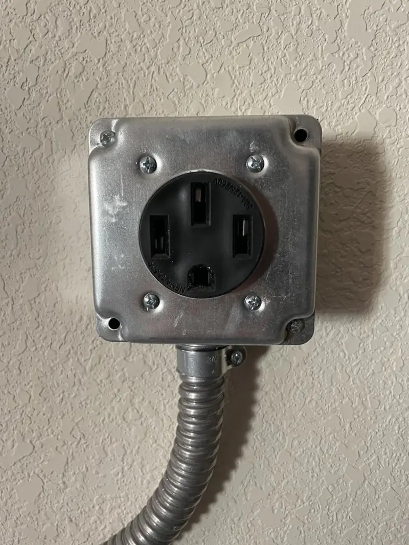 NEMA 14-50 outlet installed for Smart Home Electrical in Mason City